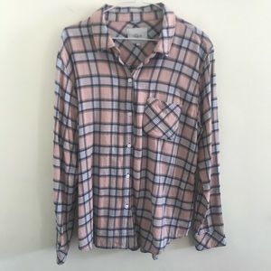 Rails Plaid Flannel Button Up (Size Large)